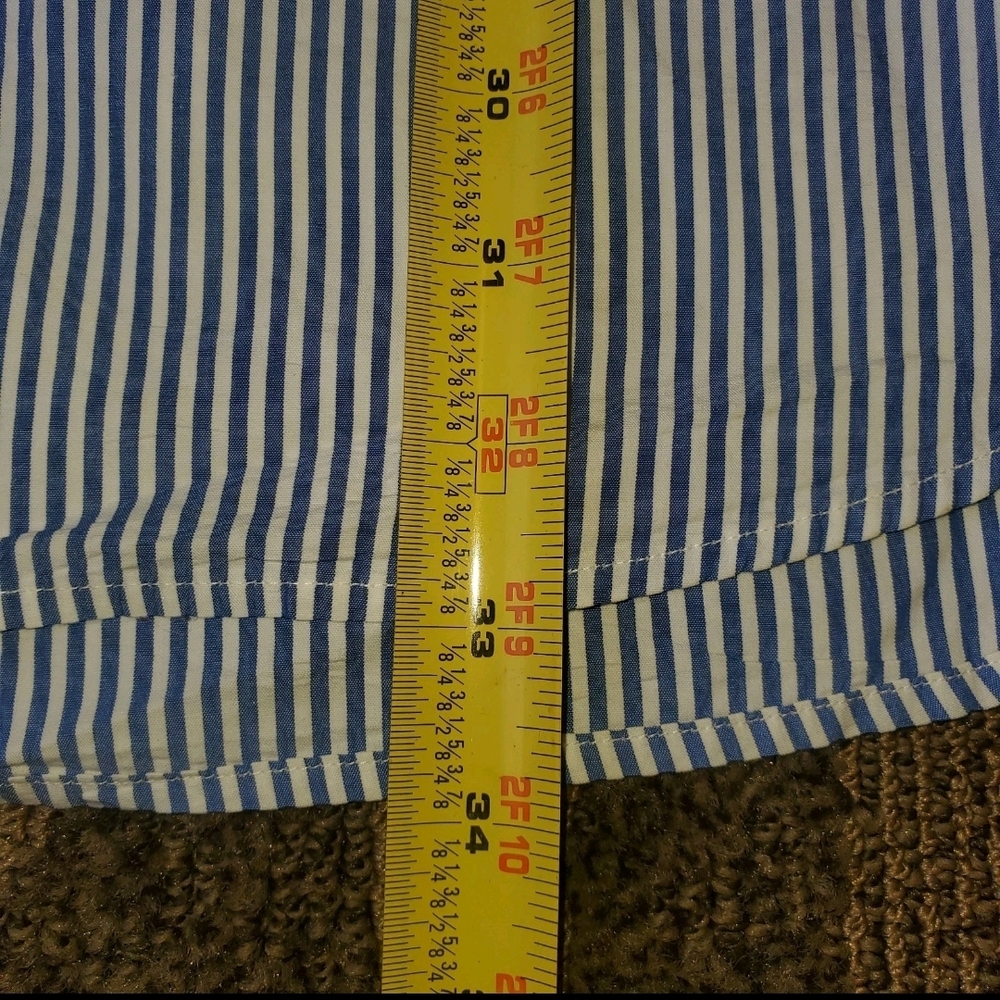 Brooks Brothers Madison Oxford Button Up Shirt Mens XL Blue White Striped Ls - Picture 7 of 9